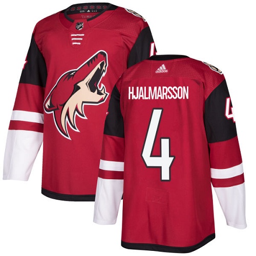 Adidas Men Arizona Coyotes #4 Niklas Hjalmarsson Maroon Home Authentic Stitched NHL Jersey->arizona coyotes->NHL Jersey